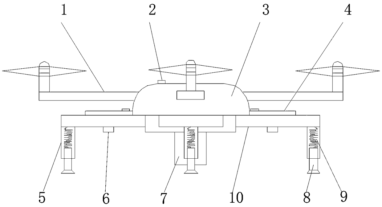 An unmanned aerial vehicle shock absorb structure for photographing