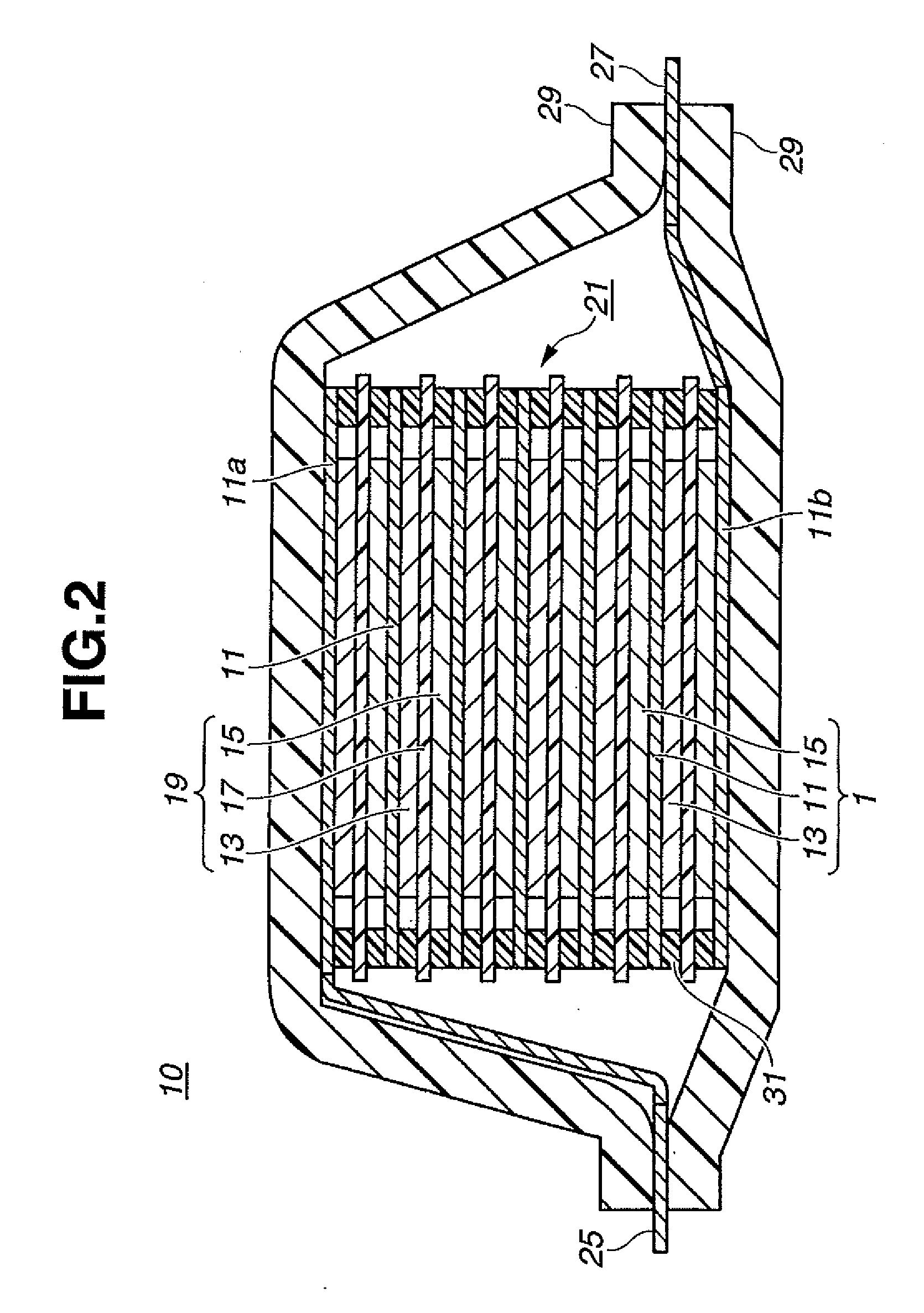 Electrode and production method thereof