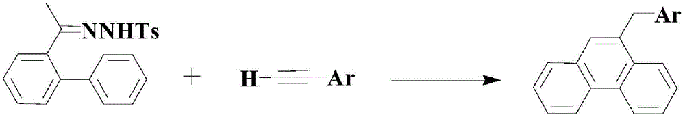 Method for synthesizing medicinal midbody phenanthrene compound in sodium acetate environment