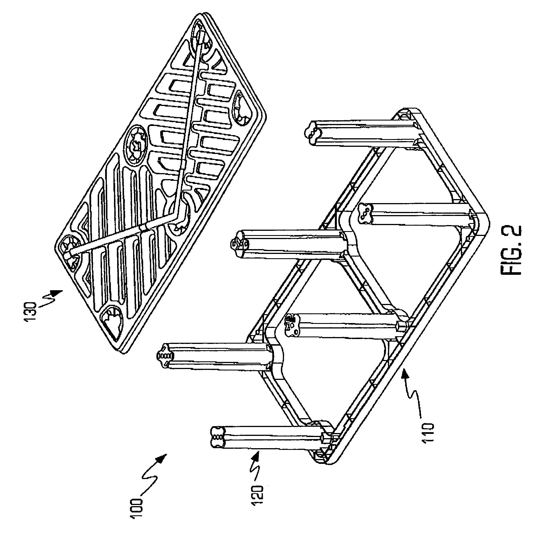 Stackable structural cell having improved support characteristics