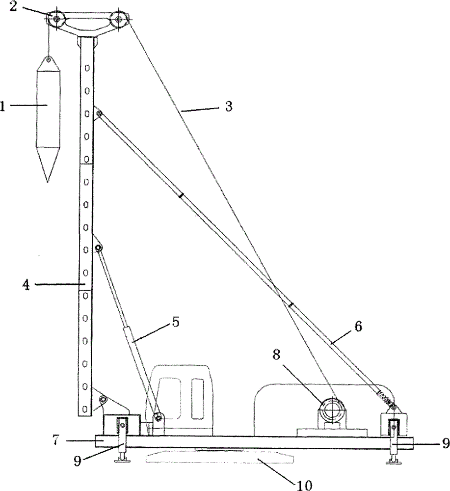 Pile-forming construction equipment for ramming and compacting filler of composite foundation pile