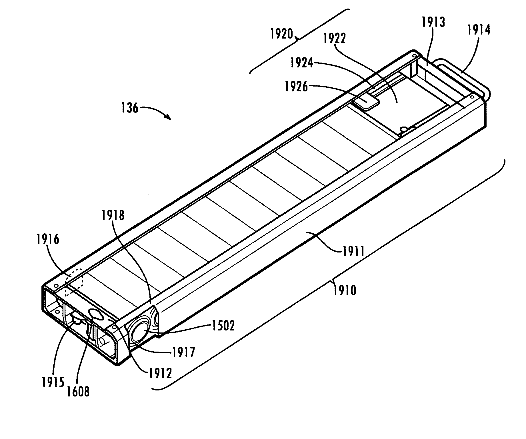 Cartridge ejection and data acquisition system