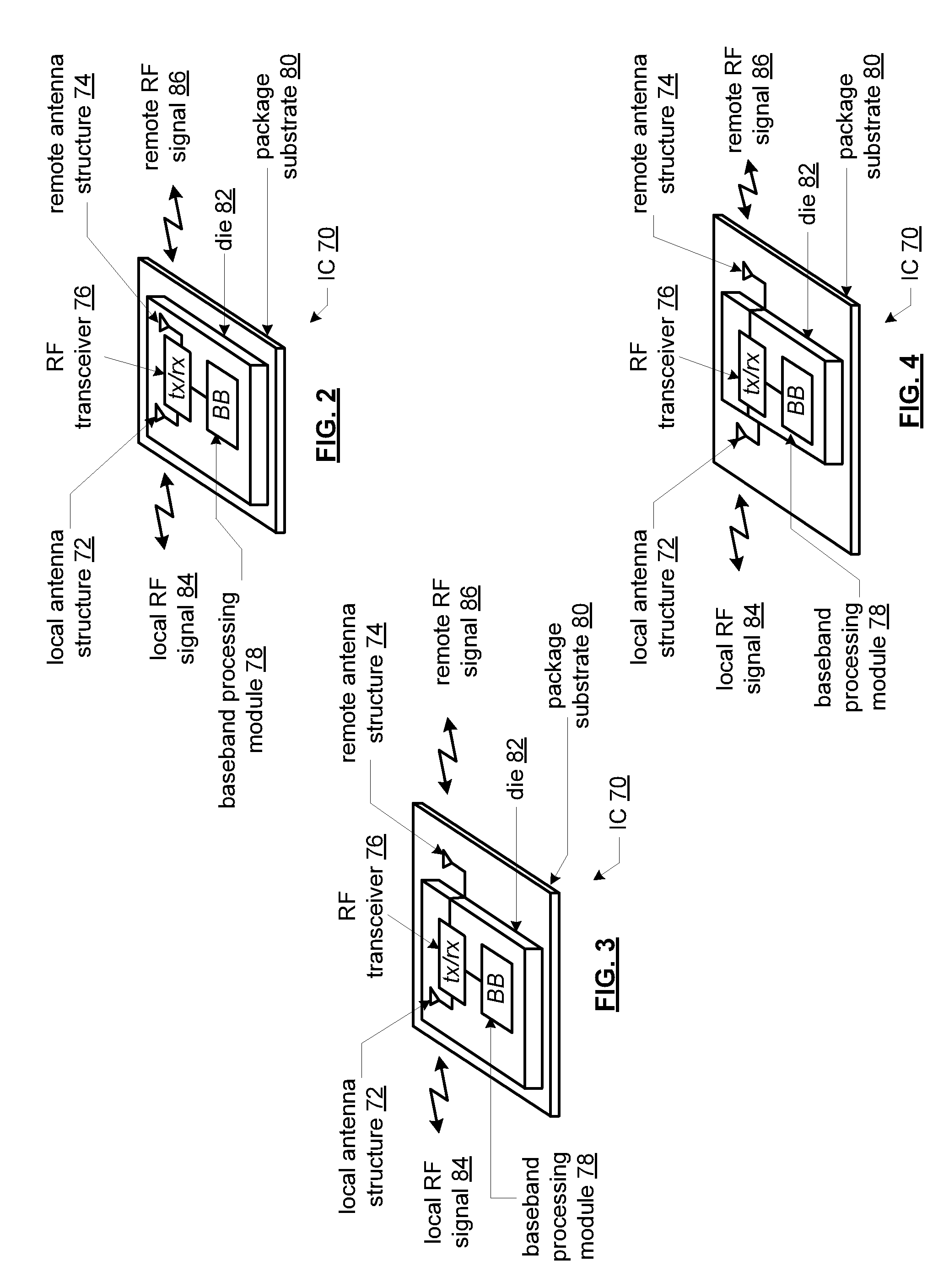 Integrated circuit with electromagnetic intrachip communication and methods for use therewith
