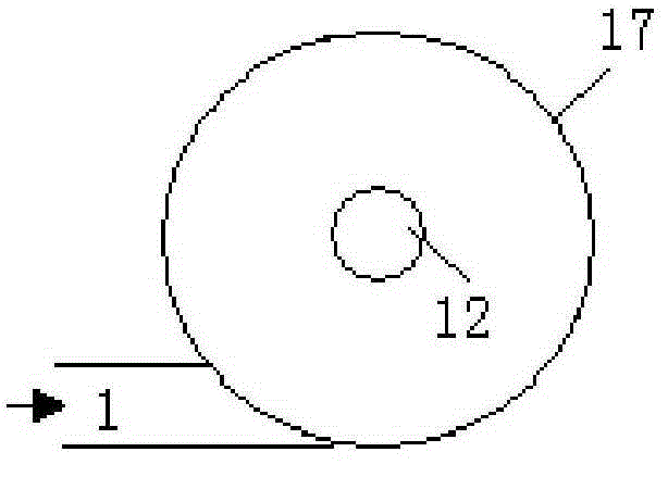 Pipeline type filter material collection device