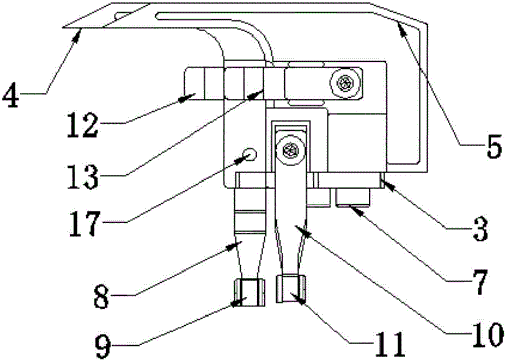 Antiskid Uz blocking base of computerized flat knitting machine