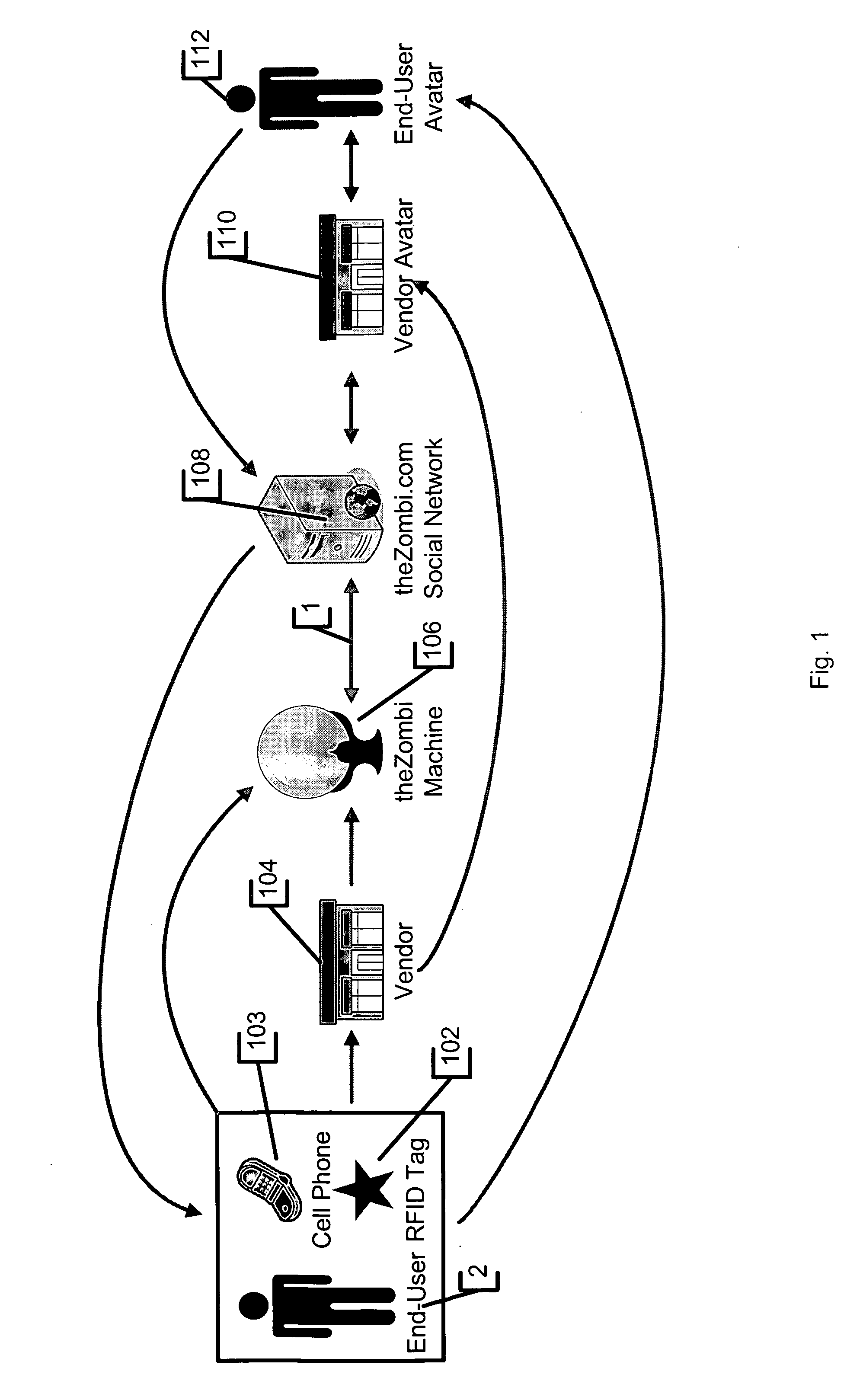System and method for tracking individuals via remote transmitters attached to personal items