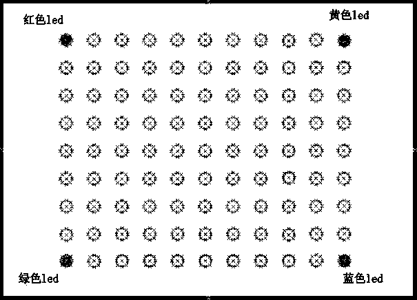 Active light-emitting type target for automatic calibration based on machine vision and calibrating method thereof