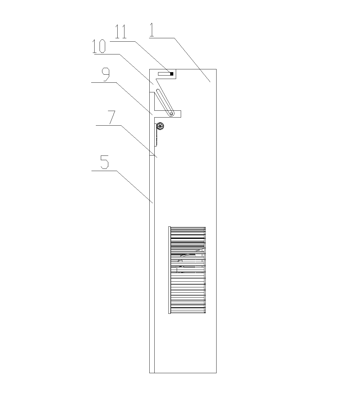 Air discharge structure for packaged air conditioner