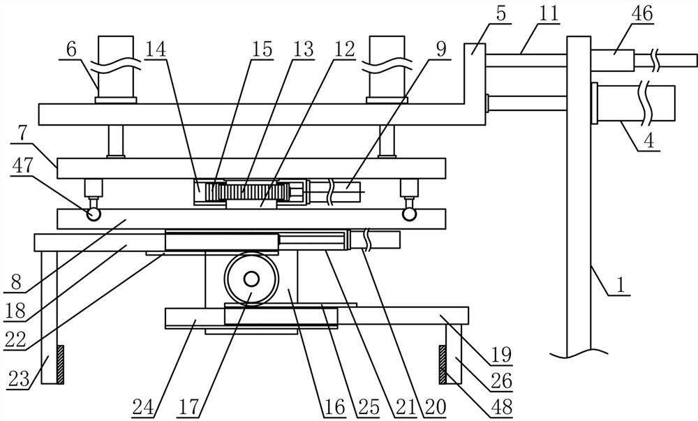 A clamping device for props and plates