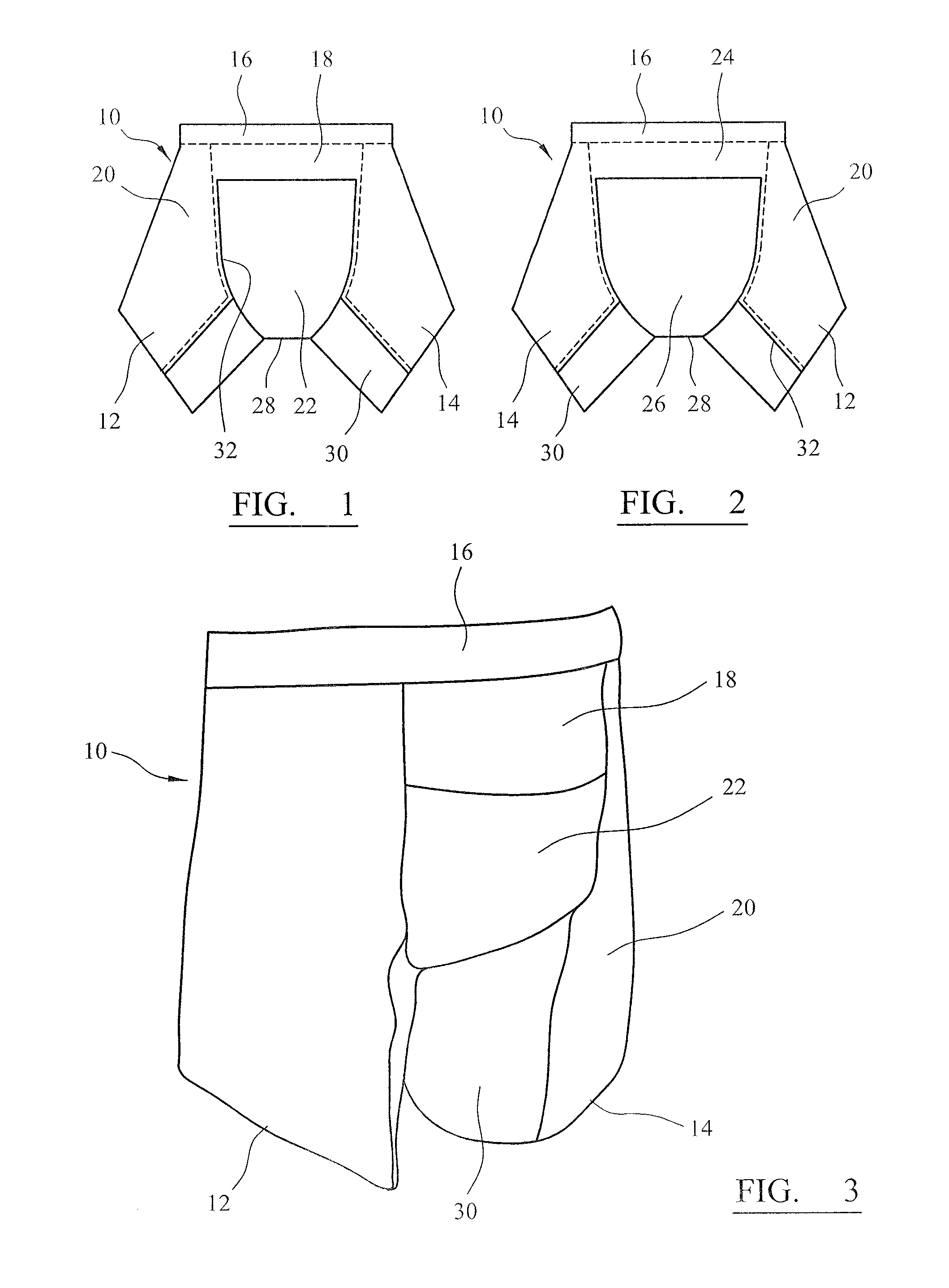 Multi-panelled protective undergarment