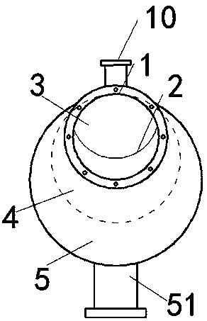 Flow distribution slow release rainwater flow discarding device