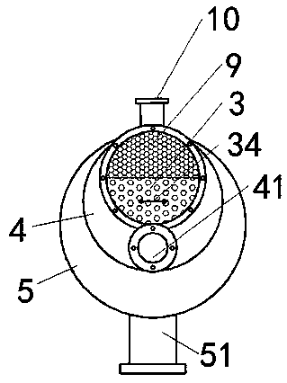 Flow distribution slow release rainwater flow discarding device