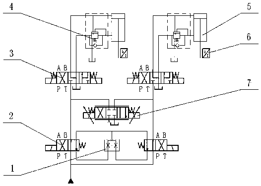 A synchronous hydraulic system and crane