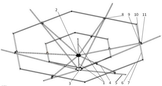 A Deployable Umbrella Antenna Back Frame Based on Bricard Mechanism