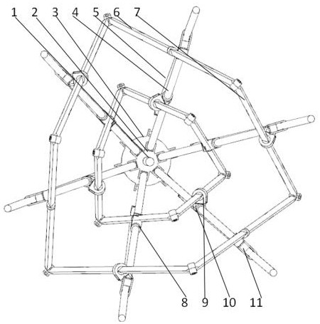 A Deployable Umbrella Antenna Back Frame Based on Bricard Mechanism