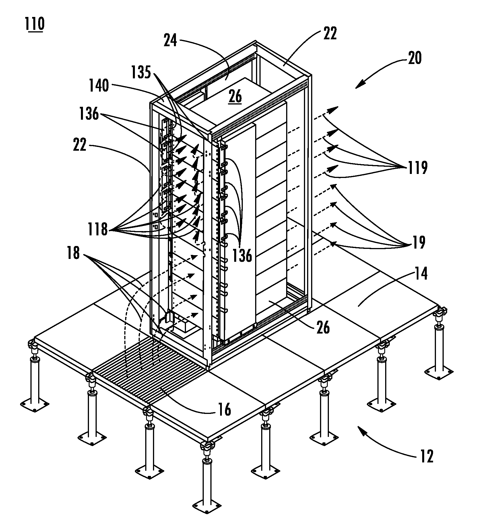Selectively routing air within an electronic equipment enclosure