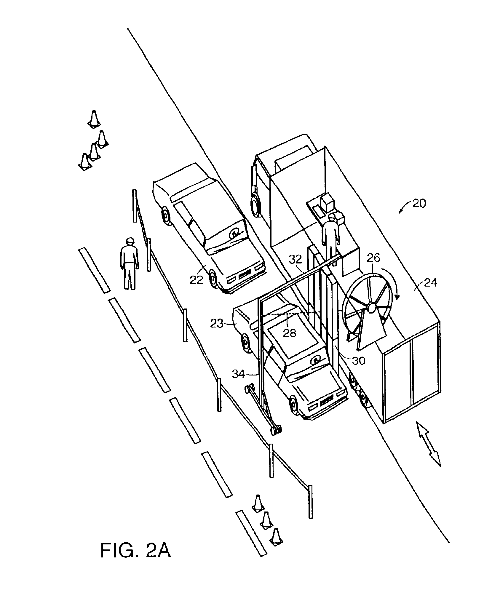 Mobile x-ray inspection system for large objects