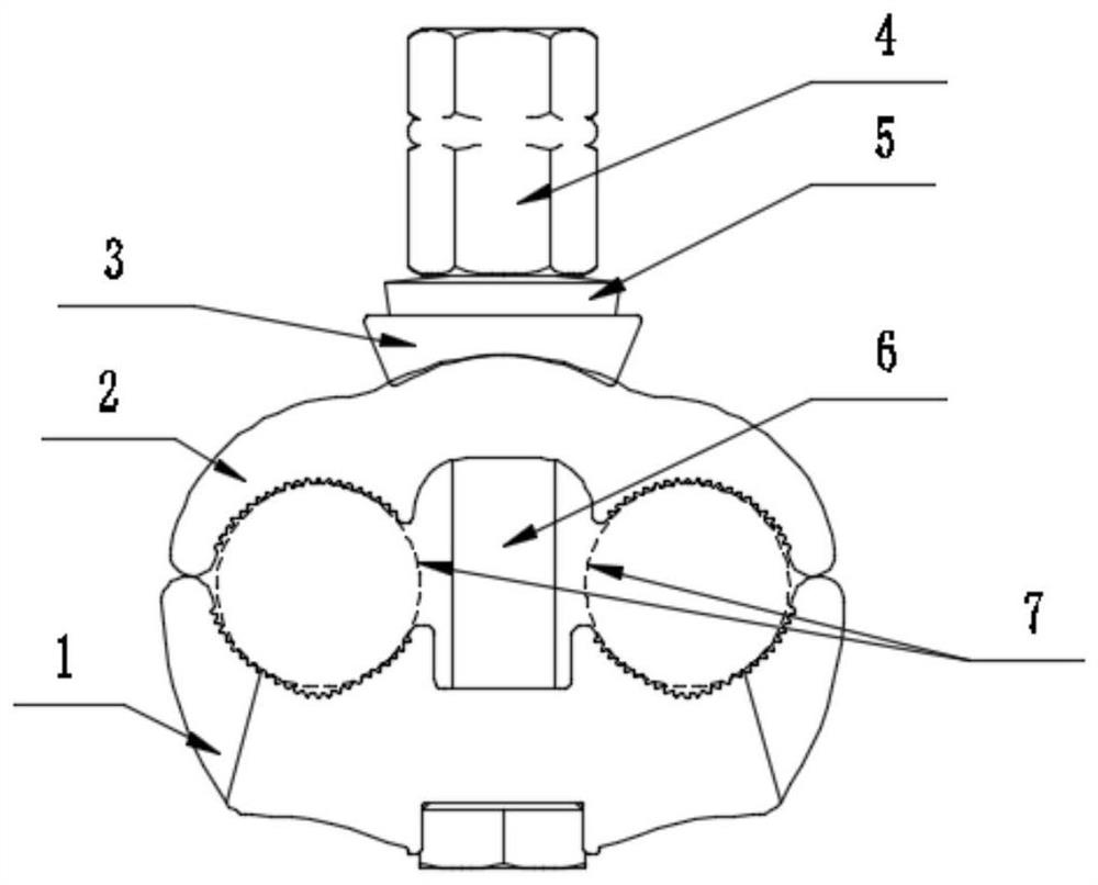 Plate type wire clamping device