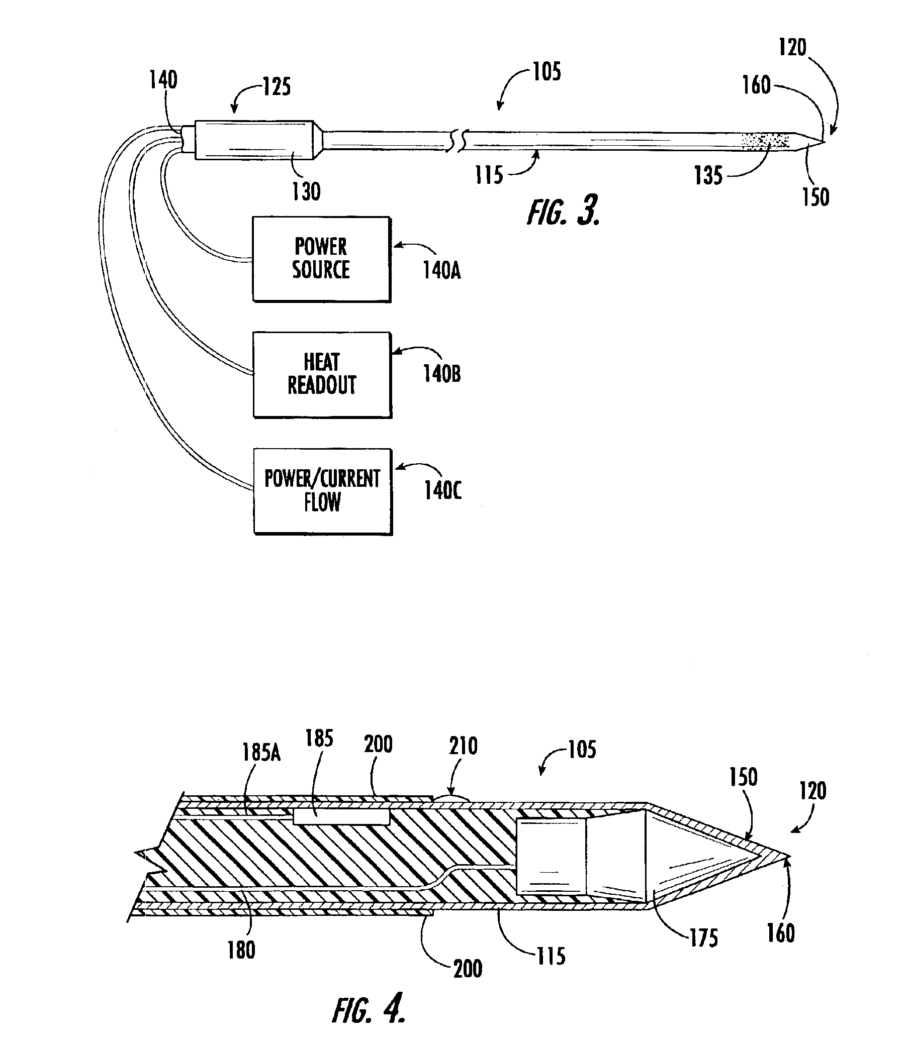 Echogenic needle for transvaginal ultrasound directed reduction of uterine fibroids and an associated method
