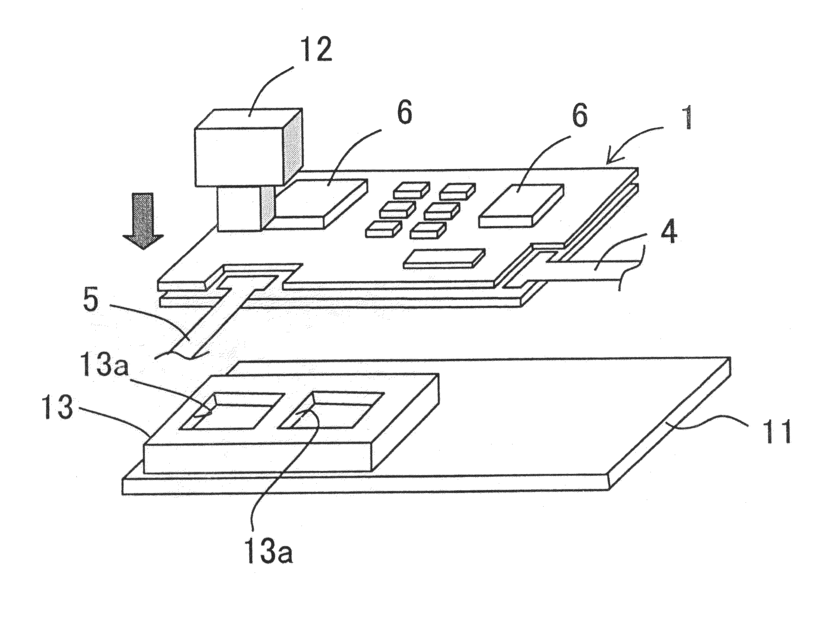 Method and device for connecting a wiring board