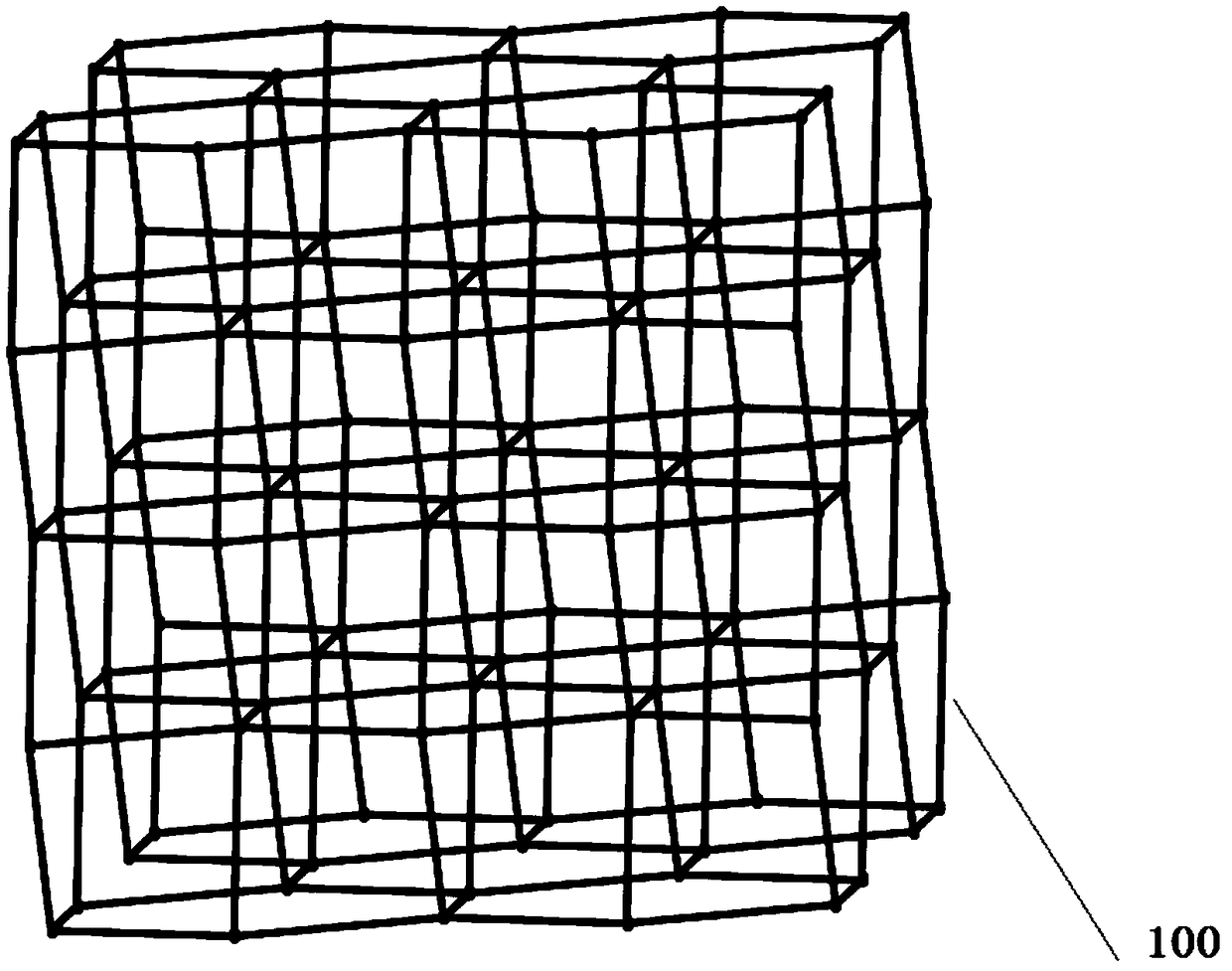 Bidirectional orthohexagonal grid structure and construction method thereof