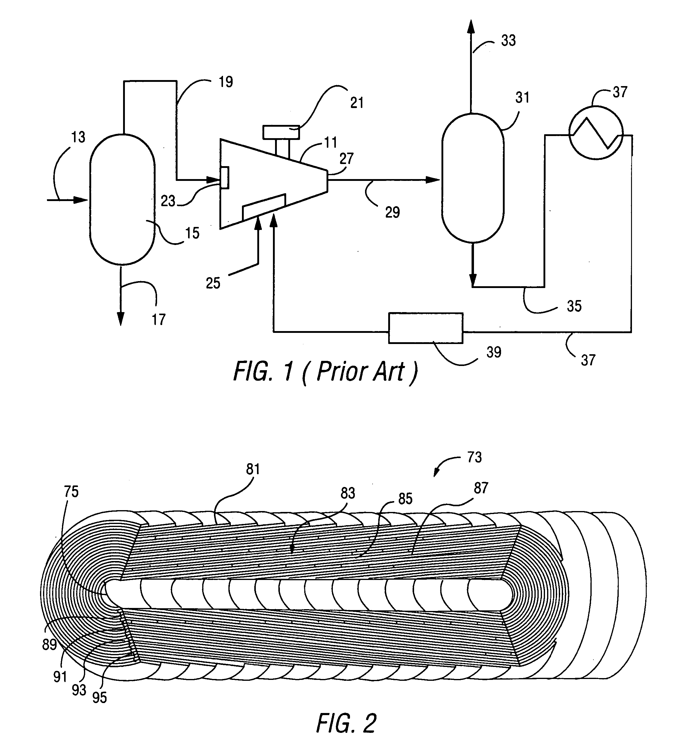 Filtration vessel and method for rotary gas compressor system
