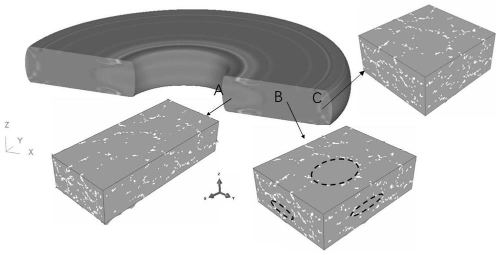 Numerical simulation method for mesh-shaped reinforced metal matrix composite