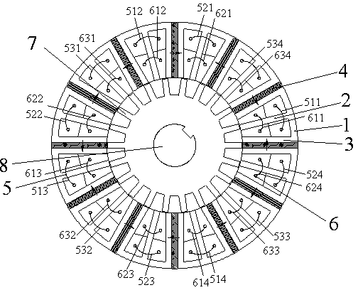 Redundant half-tooth-winding magnetic flux switching motor