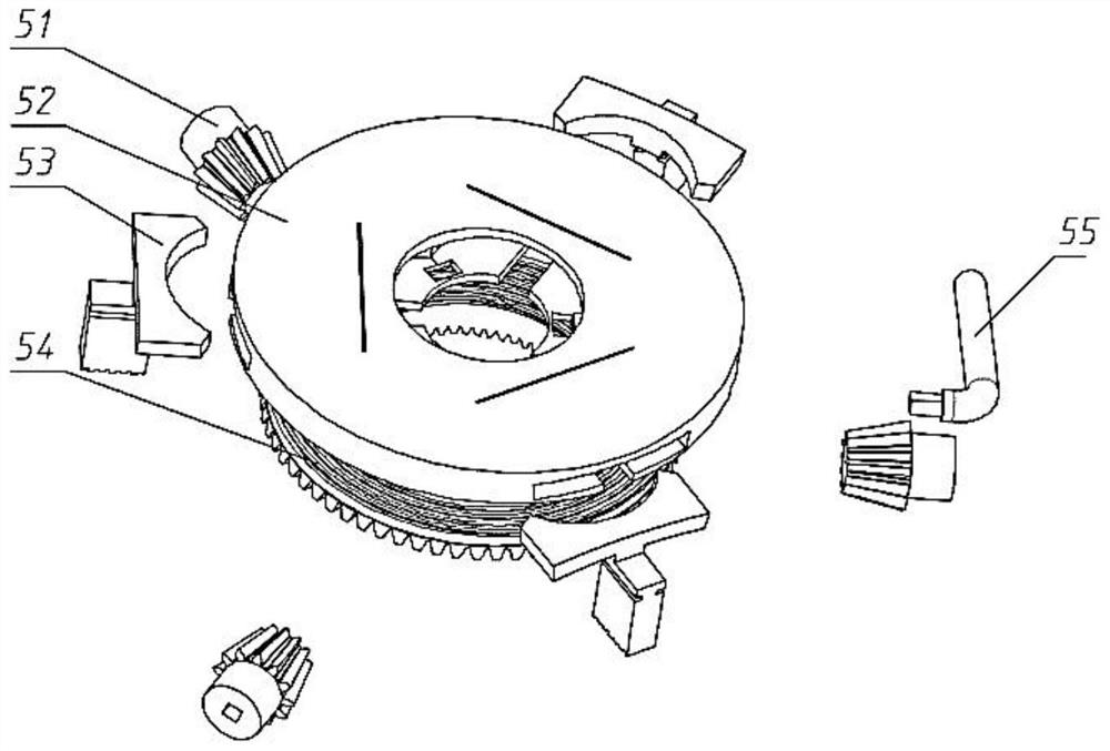 A self-feeding, multi-function, spring-up gear ring friction plate attachment mechanism