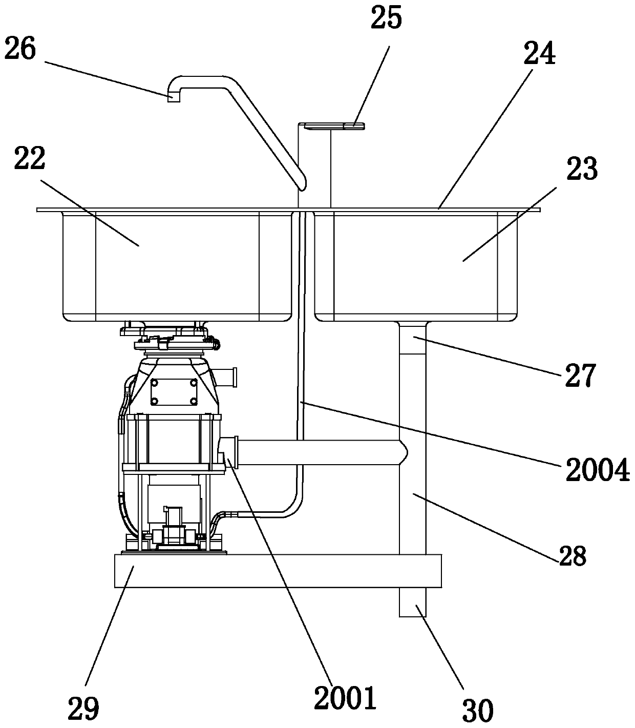 Intelligent grinding disc type garbage disposal machine and operation method thereof