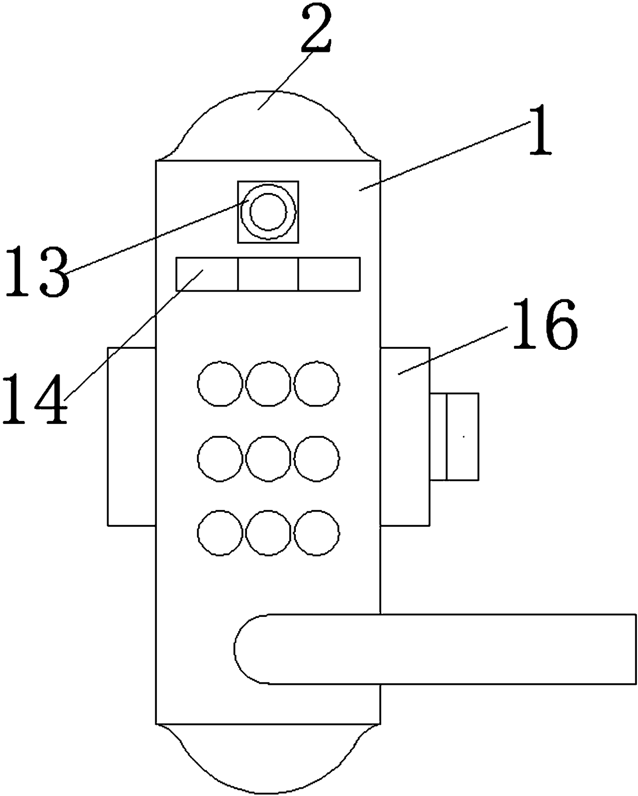 Electronic lock with face identification function and convenient installation effect