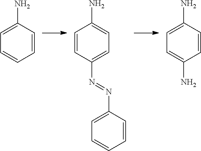 Telescoping synthesis of 2-methoxymethyl-p-phenylenediamine