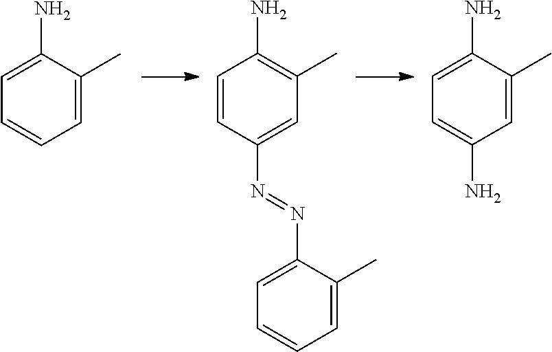 Telescoping synthesis of 2-methoxymethyl-p-phenylenediamine