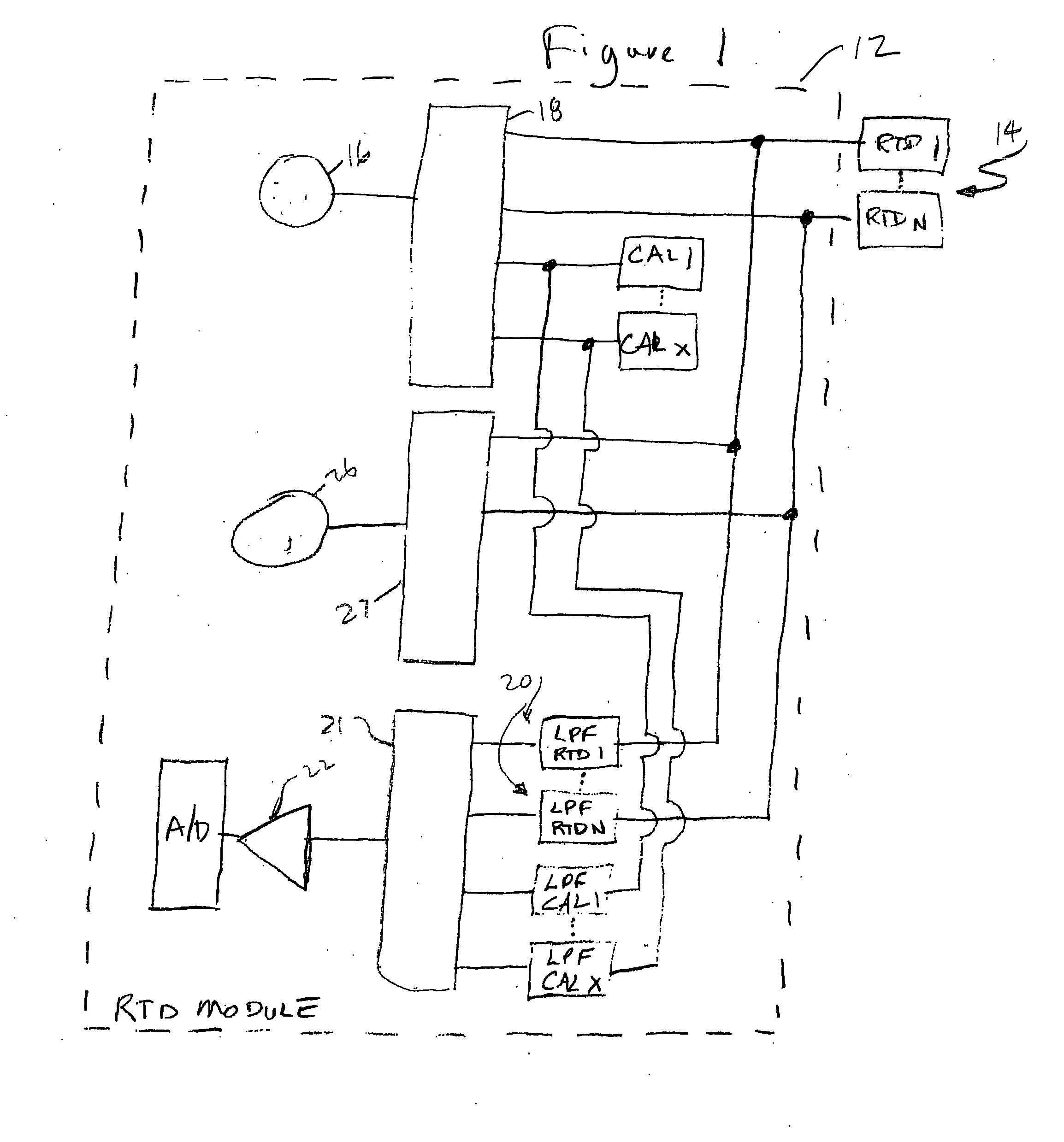 Resistive temperature device (RTD) module with improved noise immunity