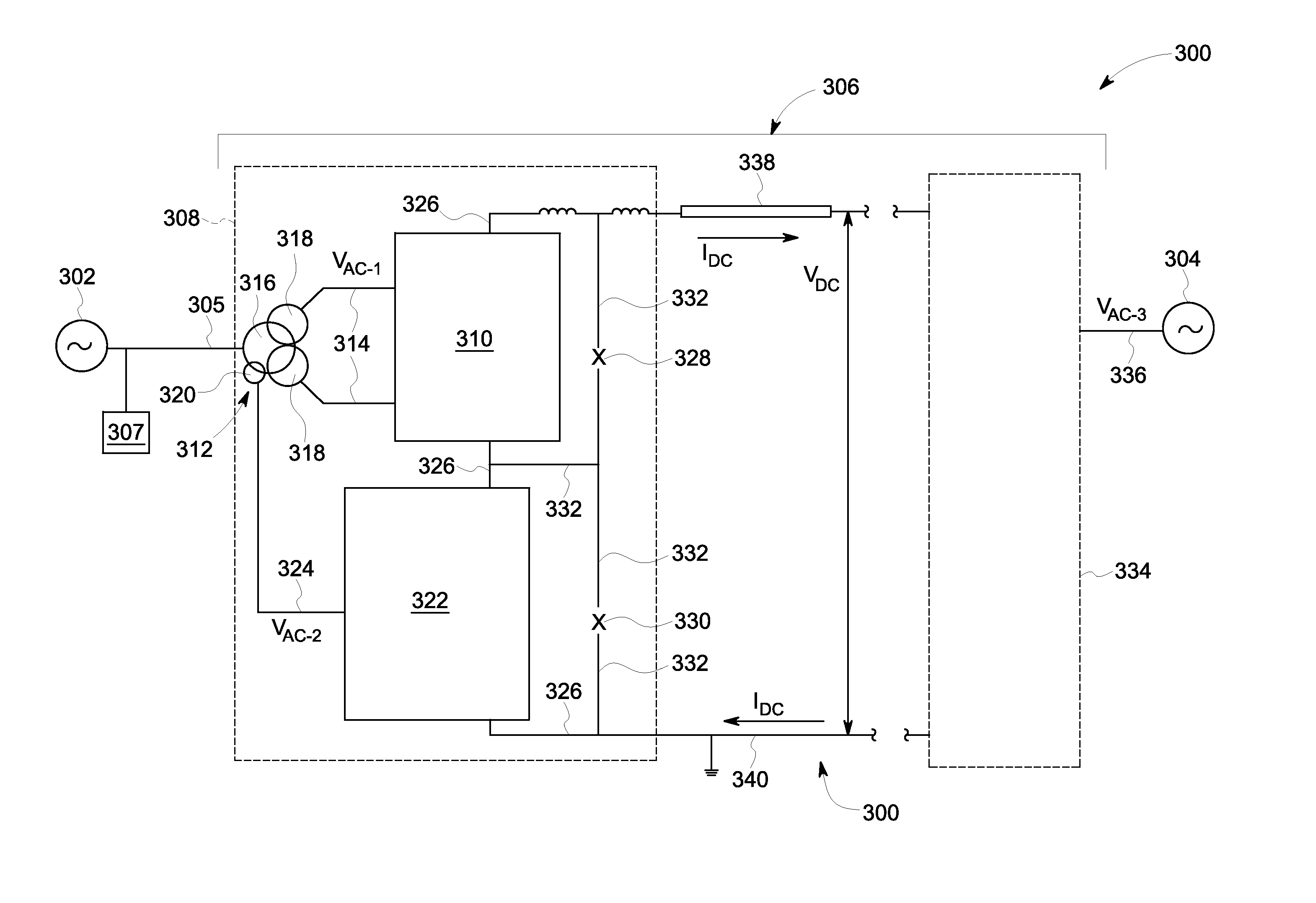 Hybrid high voltage direct current converter systems