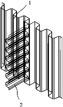 A grooved wall structure of a ship's oil tank