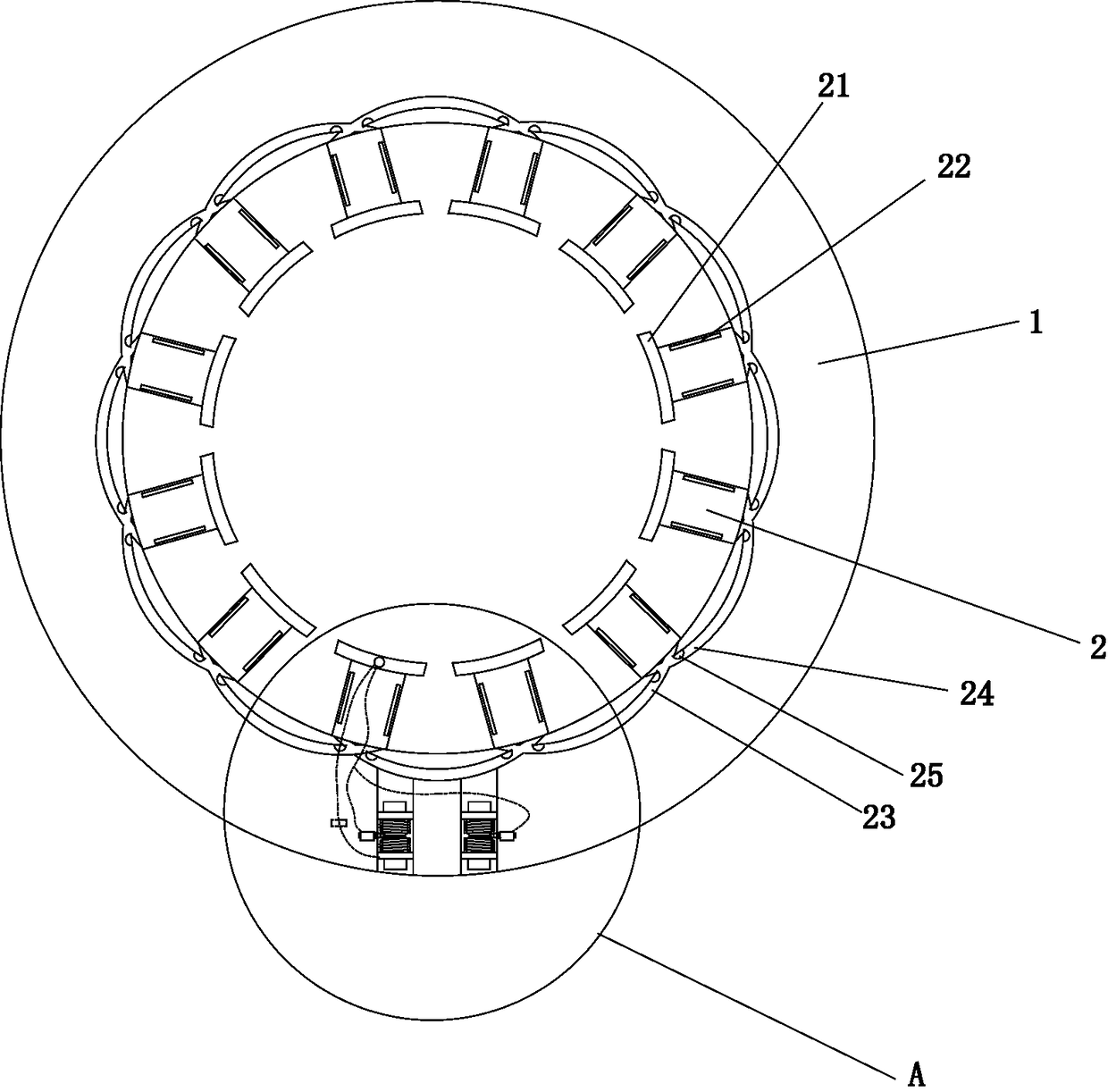 High-density winding punching plate