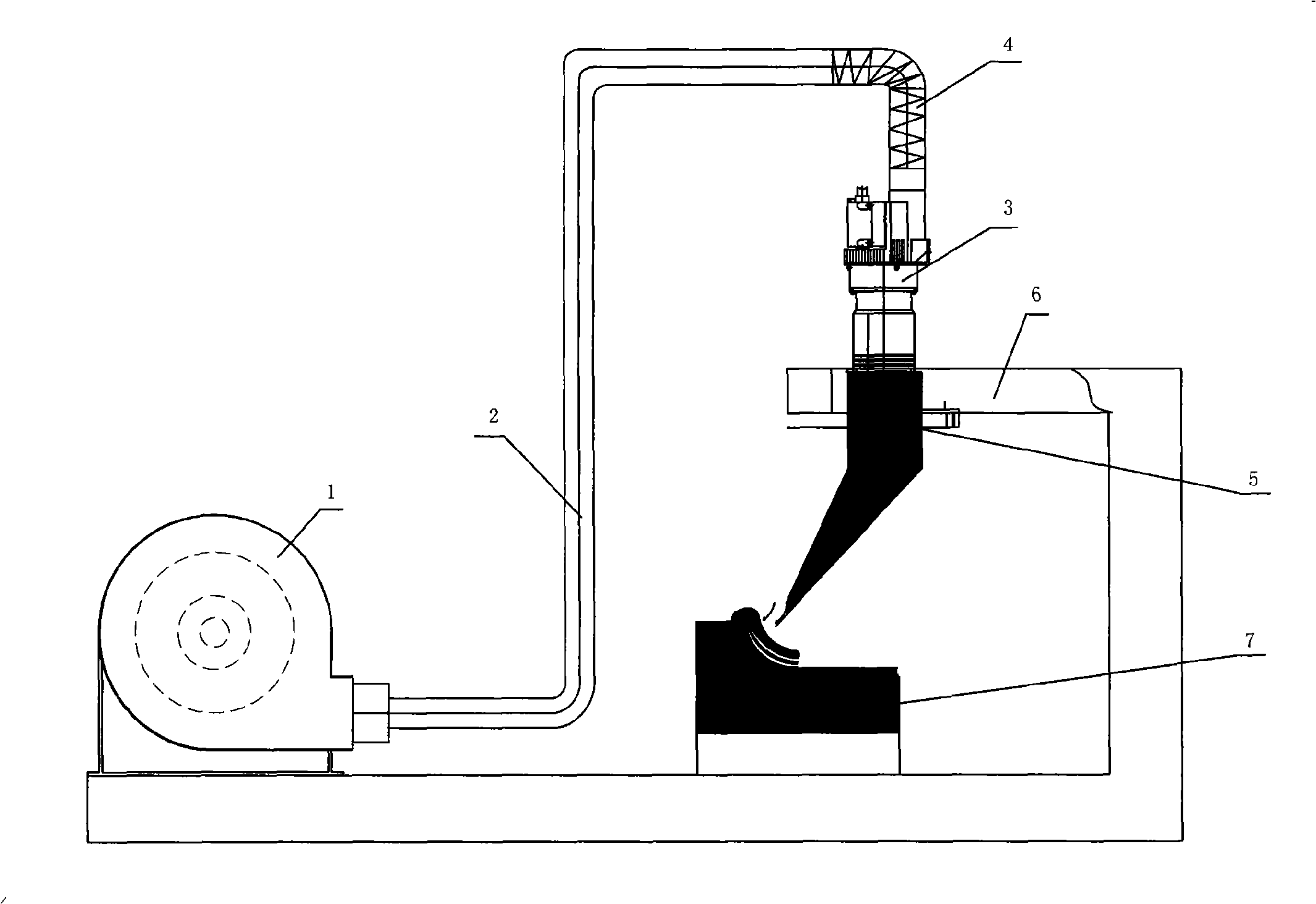 Automotive roof board flanging heating guide device