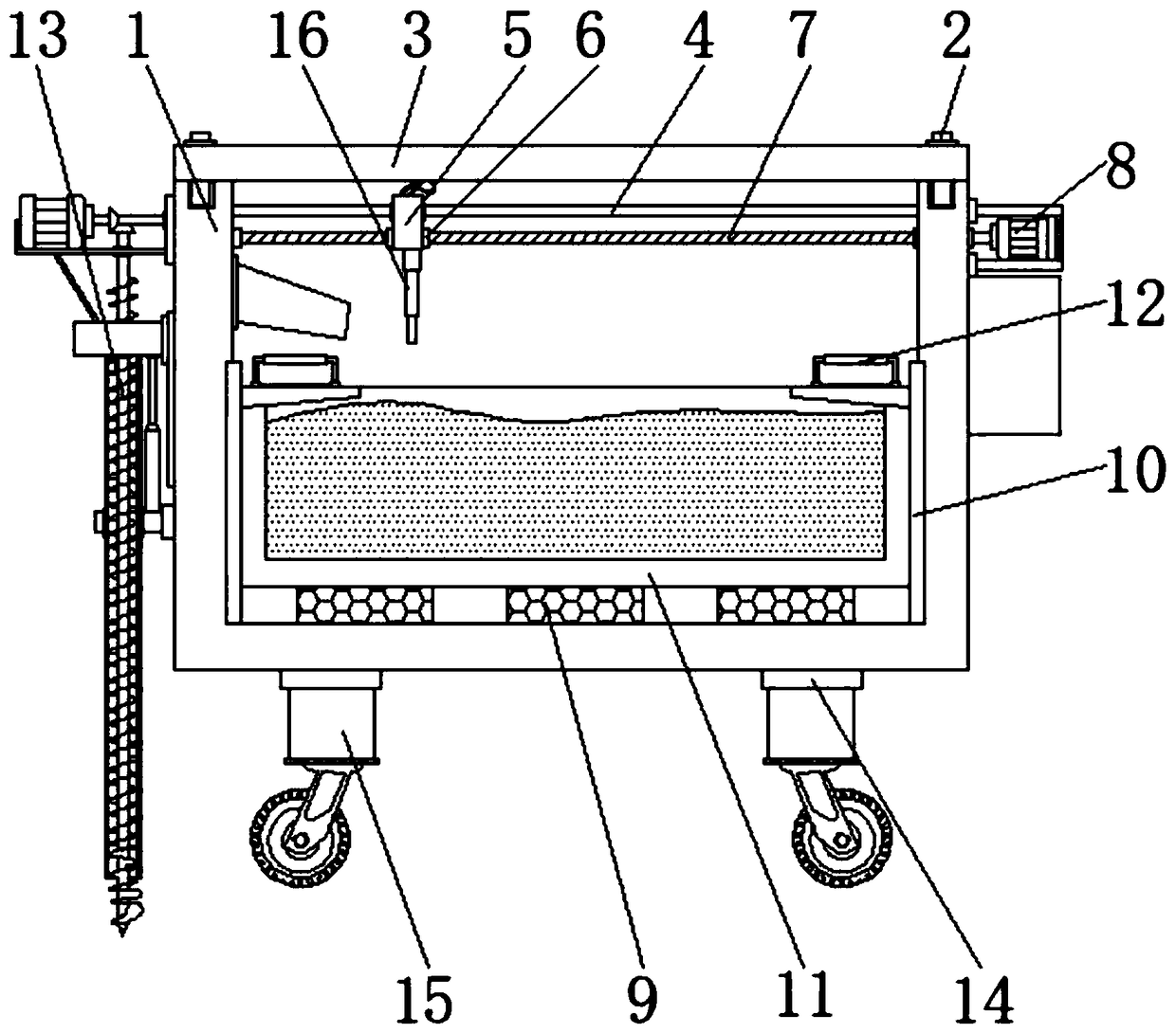 Soil collecting device with storage and detection functions