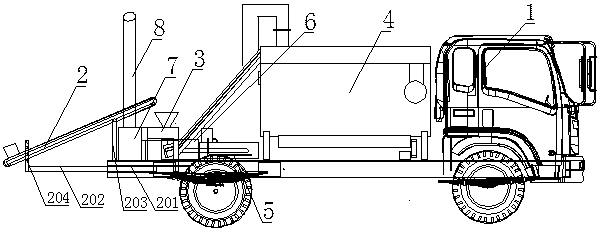 Vehicle-mounted garbage treatment system