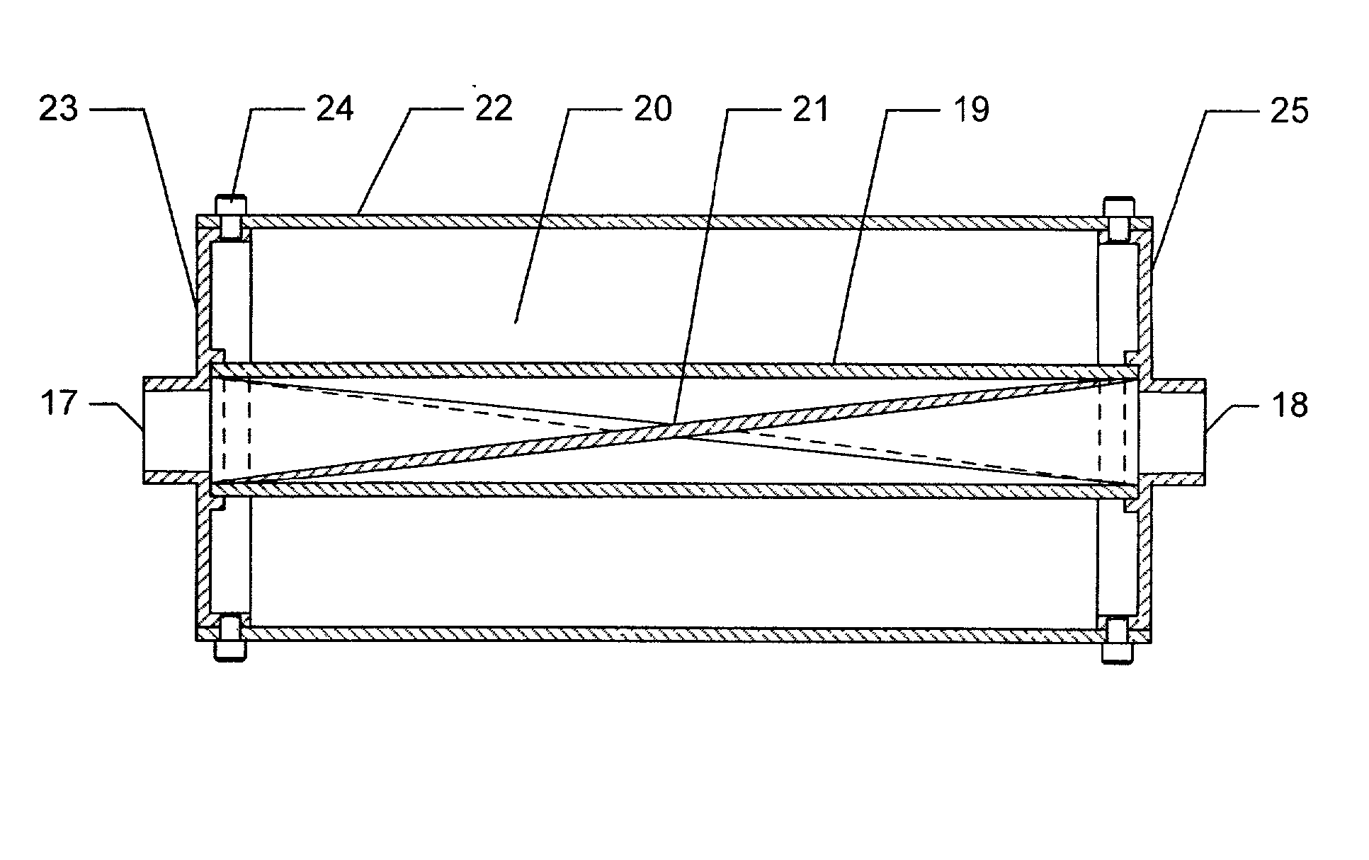 Method and apparatus for improved noise attenuation in a dissipative internal combustion engine exhaust muffler