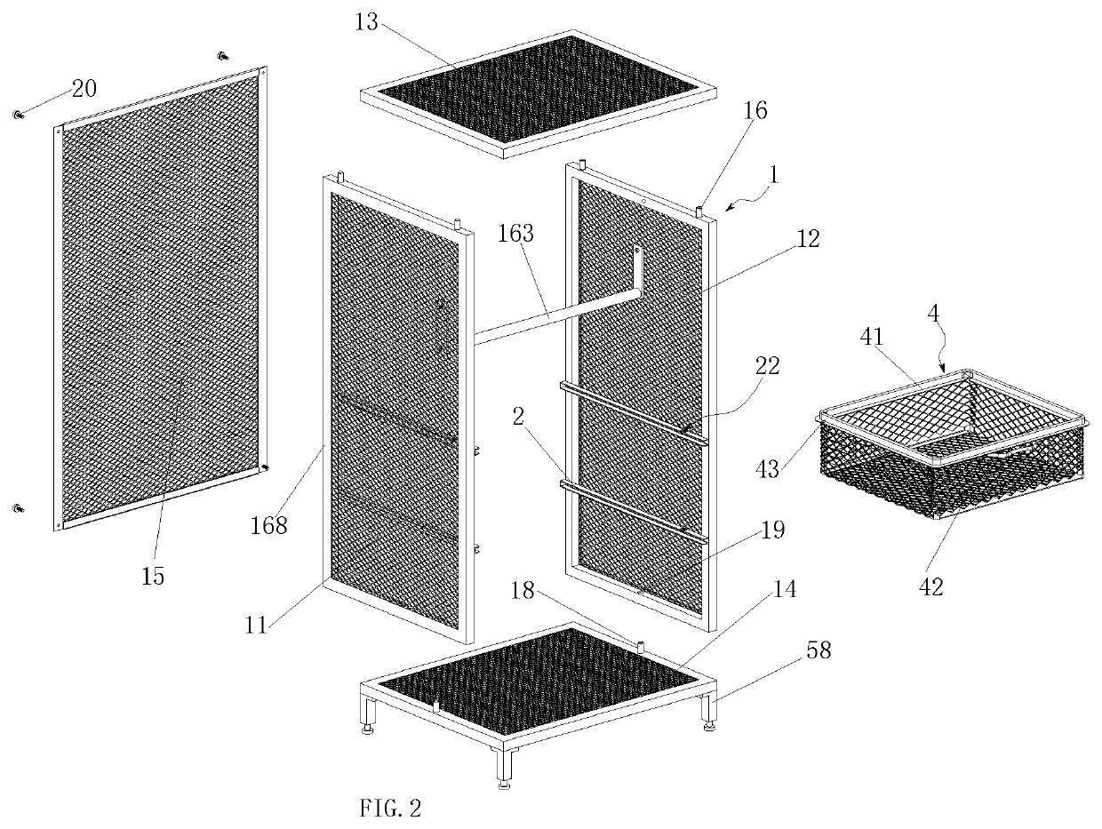 Multifunctional breathable storage cabinet