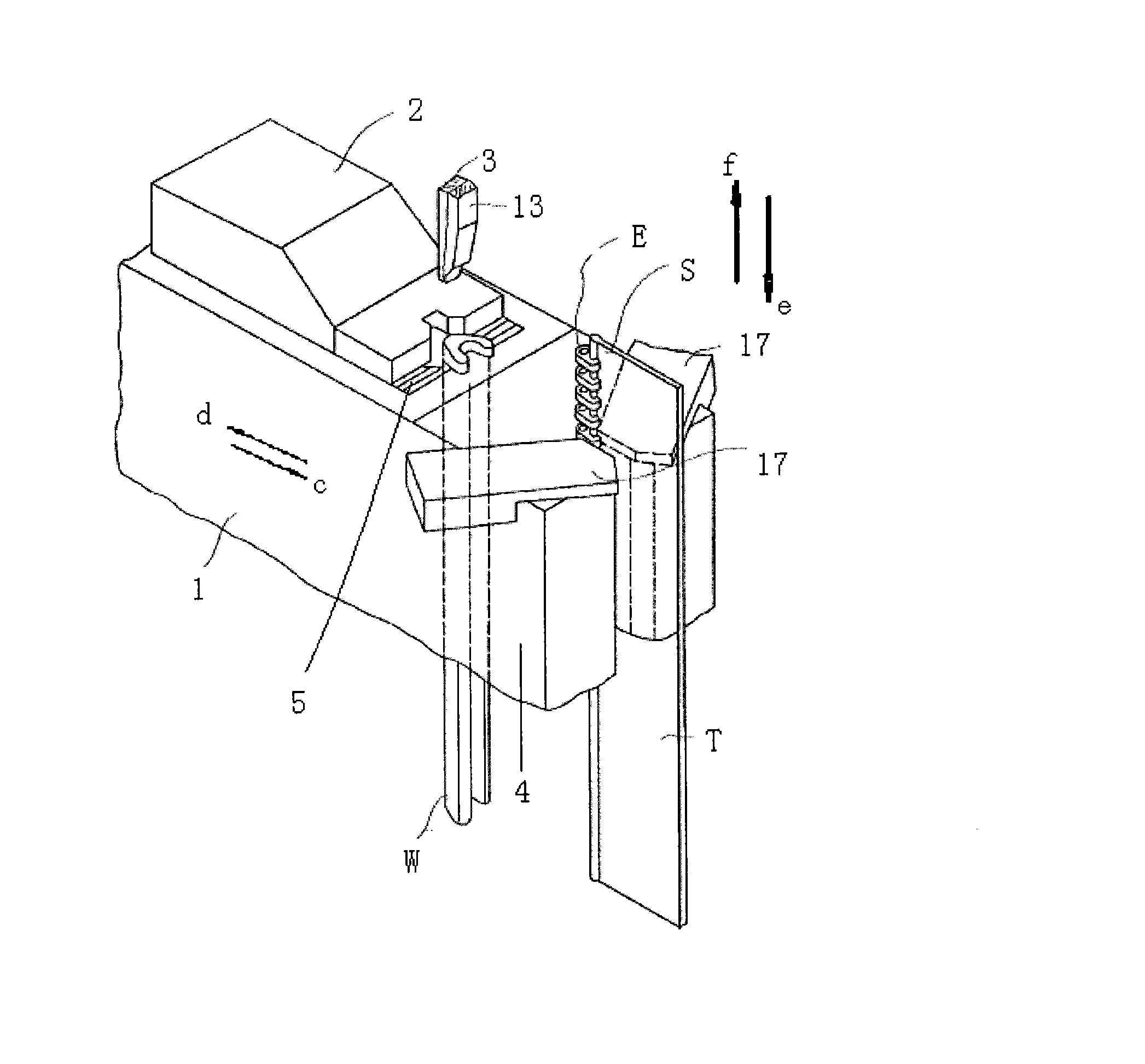 Engaging element forming device for zipper and engaging element for zipper