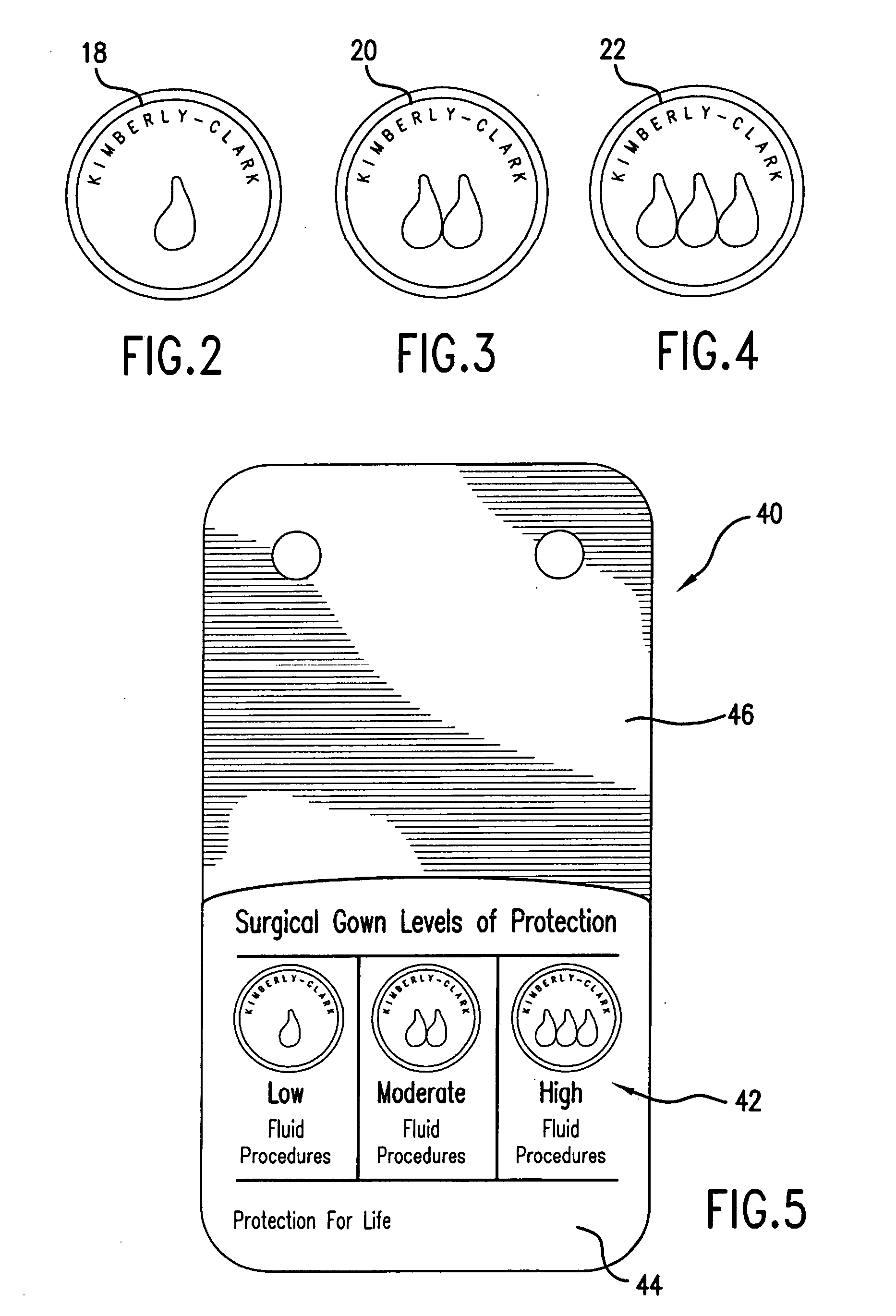 Method of selecting or identifying a surgical gown