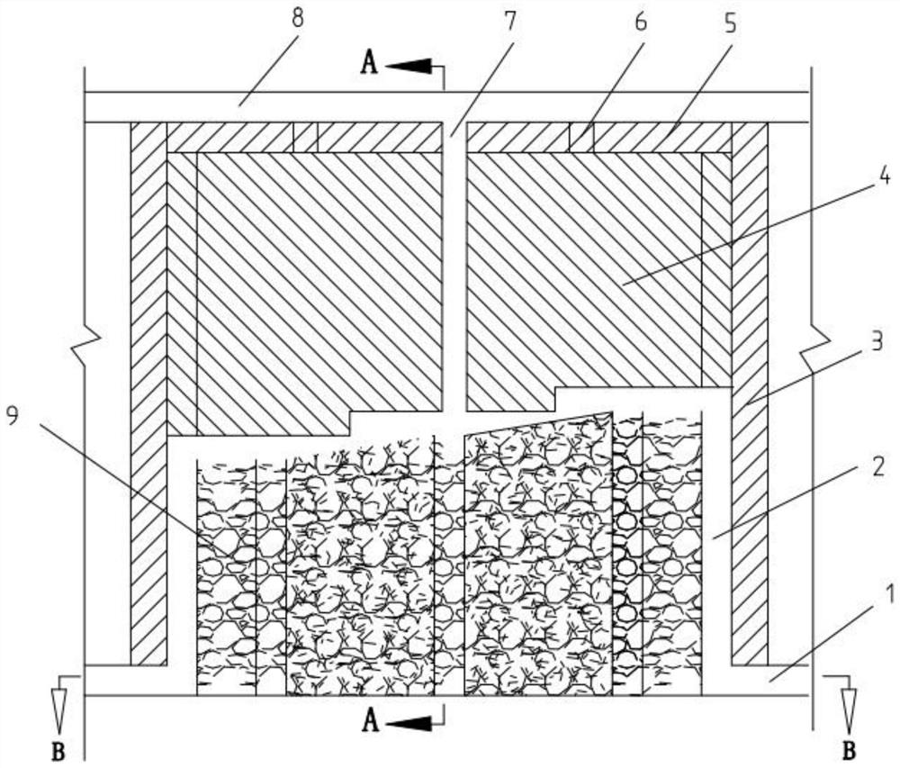 A mining method for steeply inclined thin-vein tungsten ore body with unstable surrounding rock