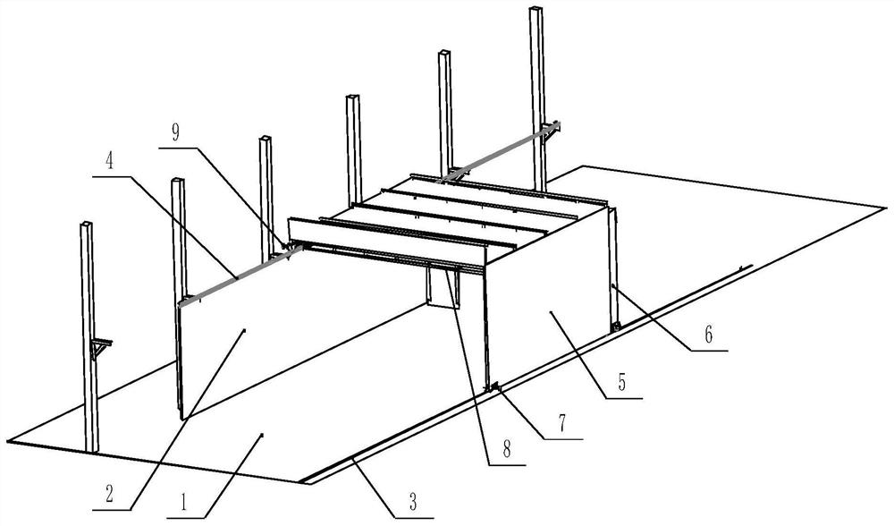 Electric control rail walking telescopic L-shaped plant