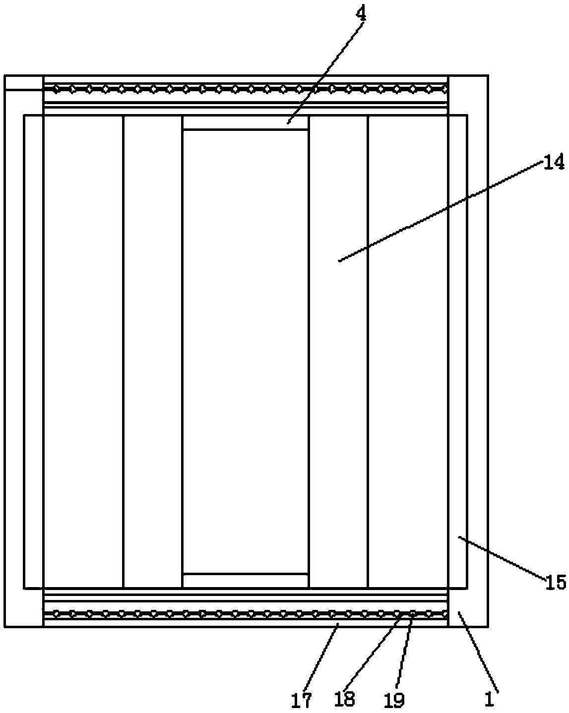 Textile storage device with conveying, automatic article arrangement and falling prevention function