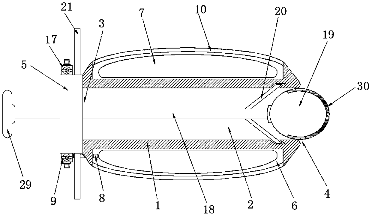 A nasal cavity filling air bag device for transnasal neuroendoscopic surgery