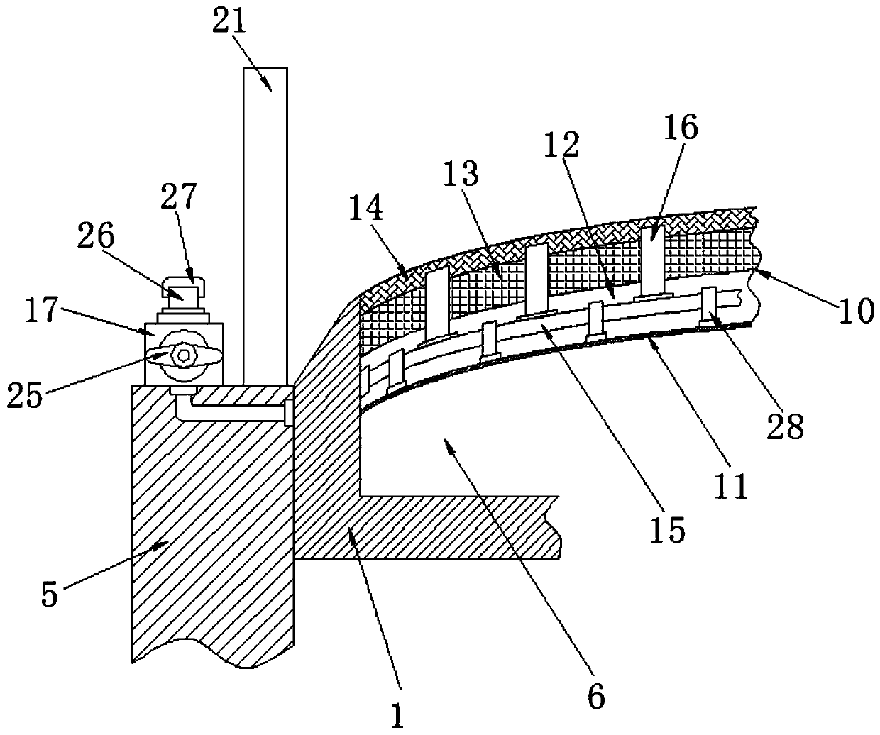 A nasal cavity filling air bag device for transnasal neuroendoscopic surgery