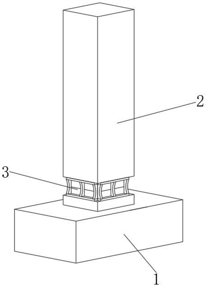 Mortise and tenon joint type self-resetting pier with half-moon-shaped energy dissipater